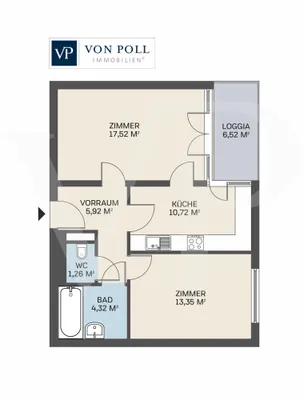 2-Zimmer-Wohnung kaufen in Wien – 53,09 m², € 398.000 – Bild 15 von 15