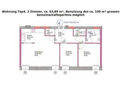 3-Zimmer-Wohnung mieten in Wiener Neustadt Land – 64 m², € 799 – Bild 15 von 15