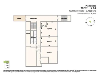 1-Zimmer-Gewerbeimmobilie mieten in Linz – 75 m², € 861 – Bild 9 von 9