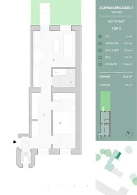 2-Zimmer-Wohnung kaufen in Wien – 39,5 m², € 242.000 – Bild 21 von 21