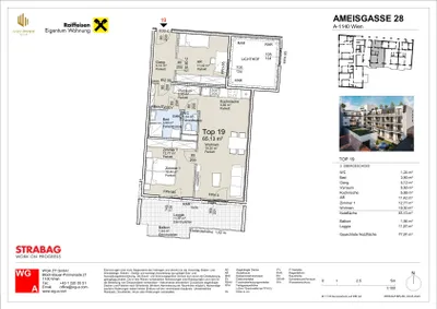 3-Zimmer-Wohnung mieten in Wien – 65,13 m², € 1.385 – Bild 17 von 17
