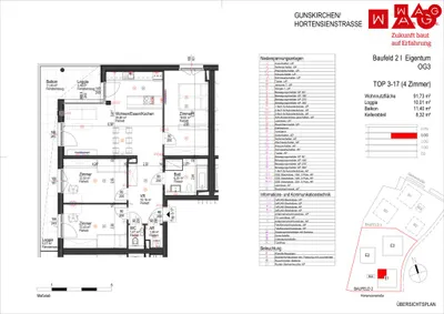 4-Zimmer-Wohnung kaufen in Wels-Land – 91,73 m², € 407.900 – Bild 6 von 6