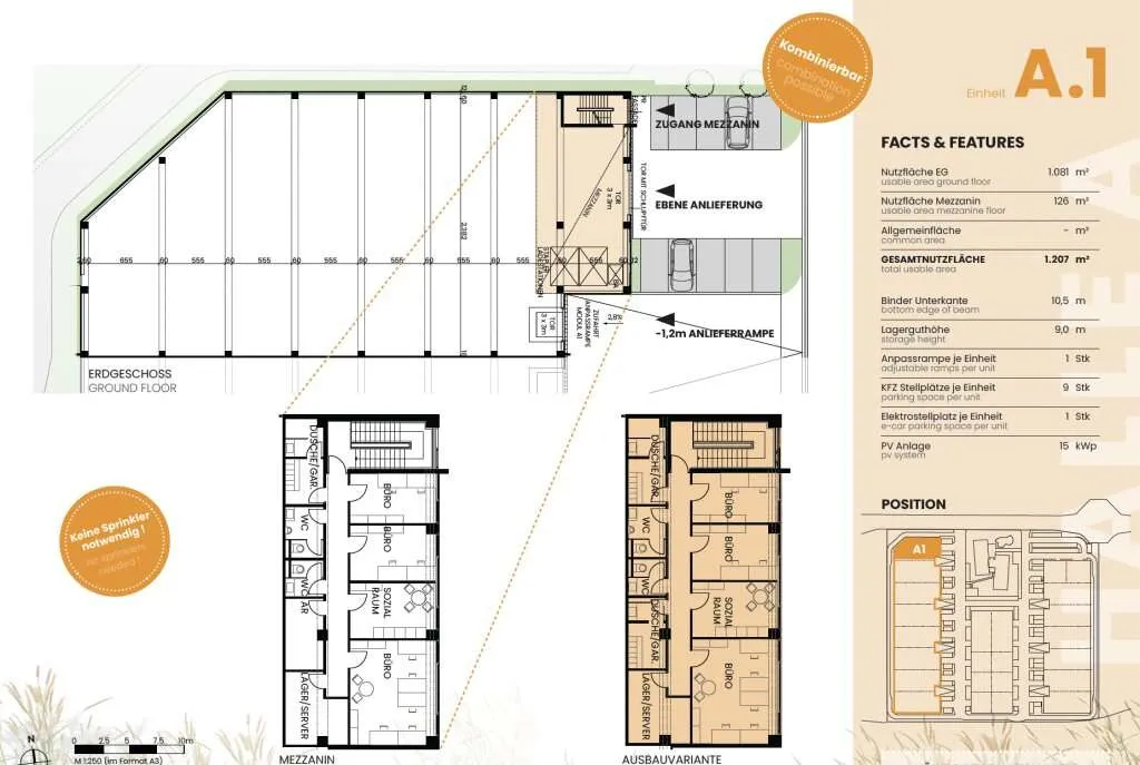 Ihr Standort für Produktion, Gewerbe, Lager oder Büro in Neusiedl am See - ab 1207 m² Nutzfläche – pohled 3