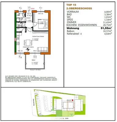 2-Zimmer-Wohnung kaufen in Villach Land – 51,55 m², € 239.000 – Bild 11 von 11