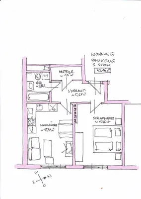 2-Zimmer-Wohnung mieten in Wien – 42 m², € 943