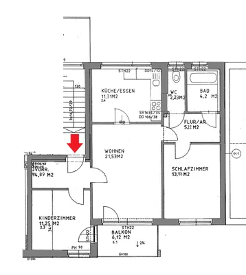 3-Zimmer-Wohnung mieten in Liezen – 74,6 m², € 1.027 – Bild 2 von 2