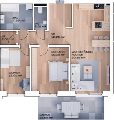 3-Zimmer-Wohnung kaufen in Grieskirchen – 81 m², € 459.000 – Bild 6 von 6