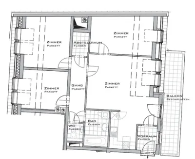 4-Zimmer-Wohnung mieten in Wien – 96 m², € 1.544 – Bild 2 von 7