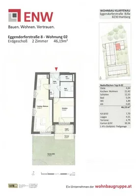 2-Zimmer-Wohnung mieten in Hartberg-Fürstenfeld – 50,9 m², € 744 – Bild 2 von 2