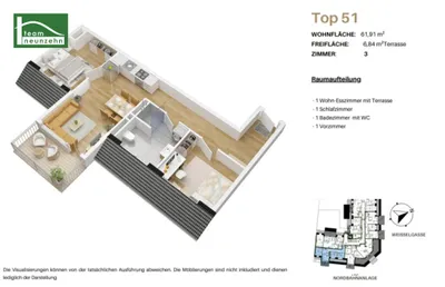 Immobilie kaufen in Wien – 61,91 m², € 277.000 – Bild 12 von 12