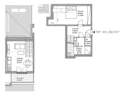 2-Zimmer-Wohnung mieten in Graz – 58,57 m², € 615 – Bild 10 von 10