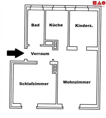 3-Zimmer-Wohnung mieten in Leoben – 53,2 m², € 416 – Bild 9 von 9