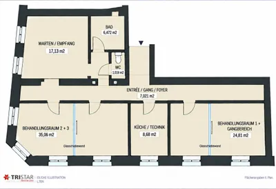 3-Zimmer-Gewerbeimmobilie mieten in Tulln – 99 m², € 1.632 – Bild 11 von 11