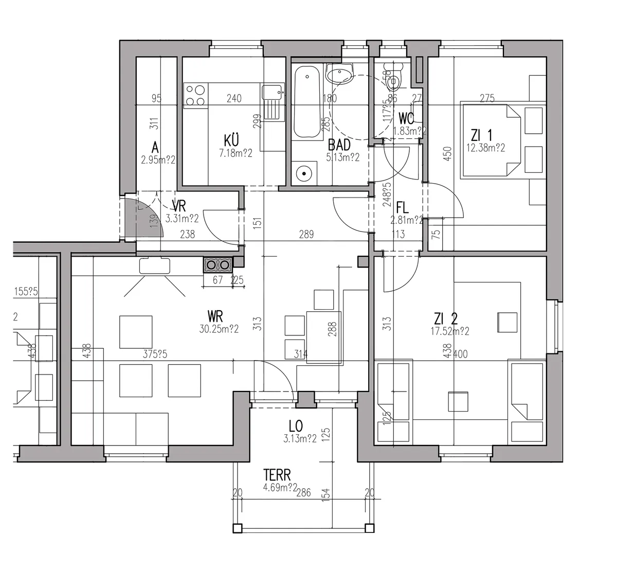 GARTENWOHNUNG mit 3 Zimmern in ruhiger Lage - geförderte Miete - 3 Zimmer – pohled 2