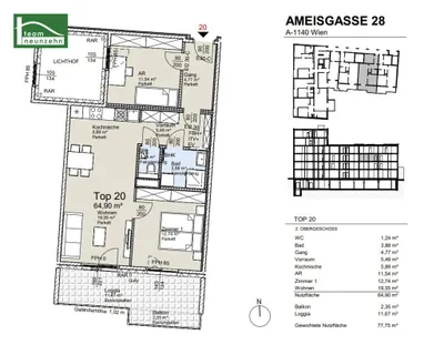 3-Zimmer-Wohnung kaufen in Wien – 64,9 m², € 519.300 – Bild 30 von 30