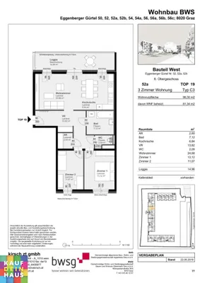 3-Zimmer-Wohnung mieten in Graz – 81,34 m², € 1.096 – Bild 2 von 2