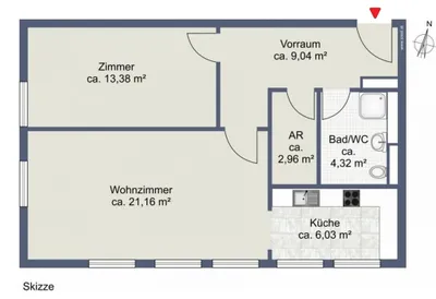 2-Zimmer-Wohnung mieten in Sankt Pölten – 57 m², € 733 – Bild 9 von 9
