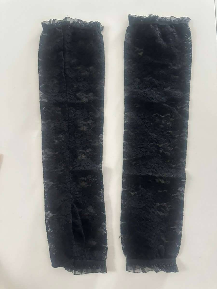 Spitzenhandschuhe / Handschuhe aus Spitze fingerlos 40 cm lang