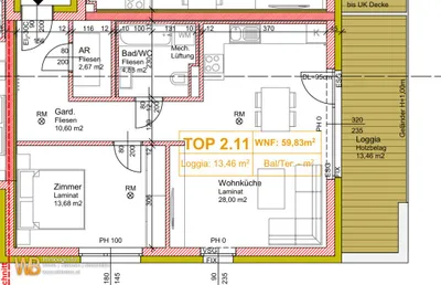 2-Zimmer-Wohnung kaufen in Bruck an der Leitha – 59,83 m², € 264.000 – Bild 2 von 17