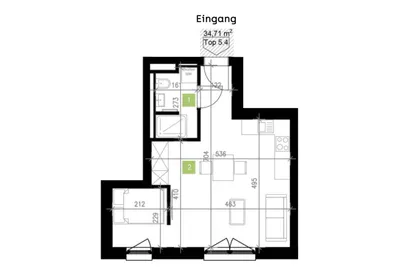 1-Zimmer-Wohnung mieten in Mistelbach – 34,71 m², € 507 – Bild 7 von 8