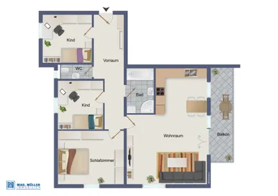 4-Zimmer-Wohnung kaufen in Braunau am Inn – 93 m², € 265.900 – Bild 4 von 4