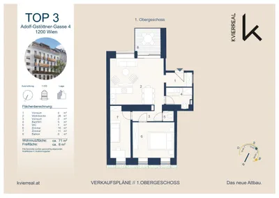3-Zimmer-Wohnung kaufen in Wien – 71 m², € 520.000 – Bild 10 von 10