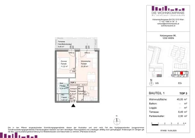 2-Zimmer-Wohnung kaufen in Wien – 45 m², € 287.000 – Bild 5 von 5