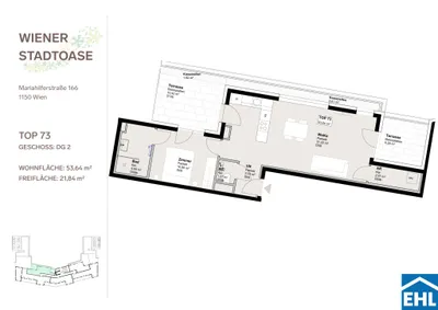 2-Zimmer-Wohnung mieten in Wien – 53,64 m², € 1.640 – Bild 13 von 13