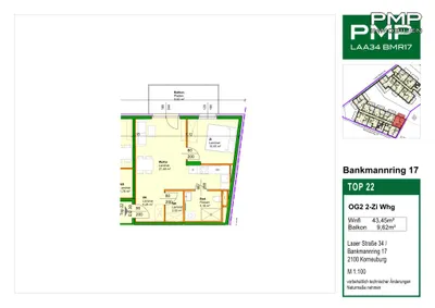 2-Zimmer-Wohnung kaufen in Korneuburg – 43,45 m², € 272.400 – Bild 5 von 5