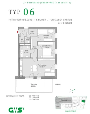 3-Zimmer-Wohnung kaufen in Leibnitz – 75,57 m², € 274.532 – Bild 13 von 13