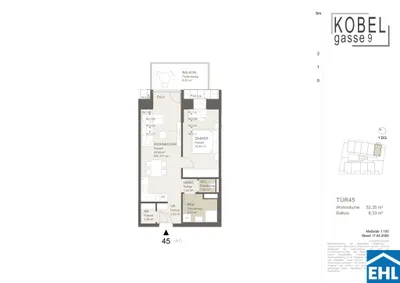 2-Zimmer-Wohnung mieten in Wien – 52,35 m², € 1.066 – Bild 14 von 14