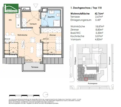 2-Zimmer-Wohnung mieten in Wien – 42,76 m², € 885 – Bild 15 von 15
