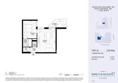 Wohnung kaufen in Wien – 41,67 m², € 282.000 – Bild 10 von 11