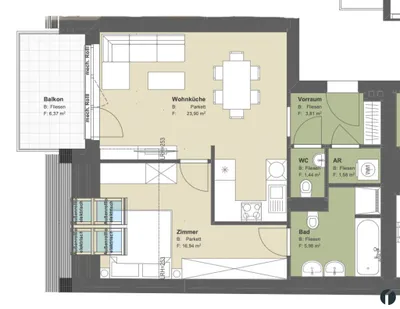 2-Zimmer-Wohnung mieten in Tulln – 54 m², € 900 – Bild 19 von 20