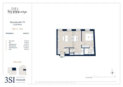 2-Zimmer-Wohnung kaufen in Wien – 48,08 m², € 358.050 – Bild 6 von 6
