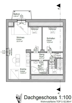 2-Zimmer-Wohnung mieten in Linz – 62,98 m², € 990 – Bild 2 von 13