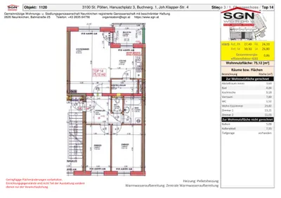 3-Zimmer-Wohnung mieten in Sankt Pölten – 75,12 m², € 778 – Bild 5 von 5
