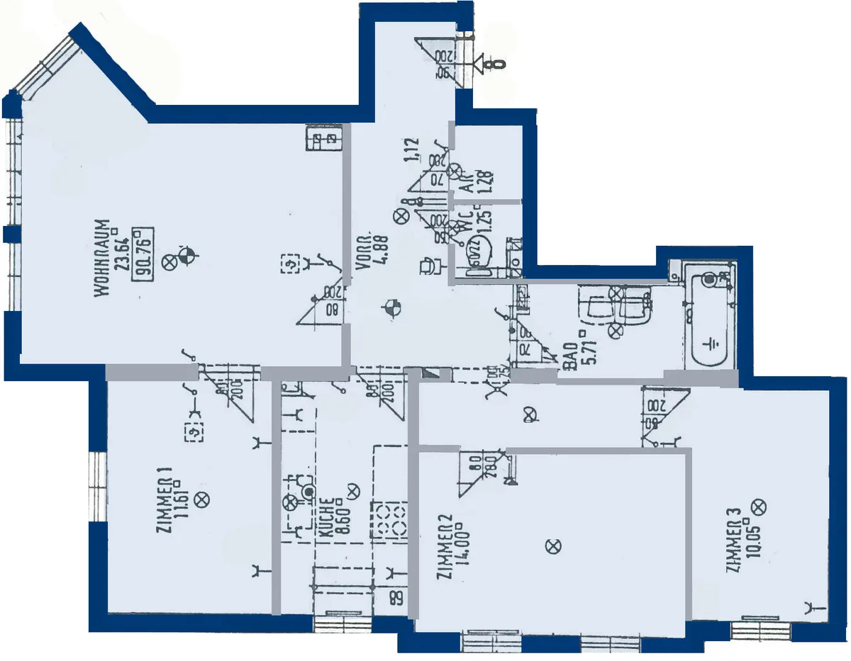 Top 8 im OG. 91 m² Eigentumswhg. Euro 81.000,- | monatl. Euro 317,- inkl. Garagenplatz. - Ansicht 2