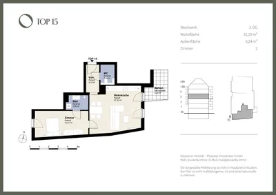 2-Zimmer-Wohnung kaufen in Wien – 51,18 m², € 318.000 – Bild 6 von 6