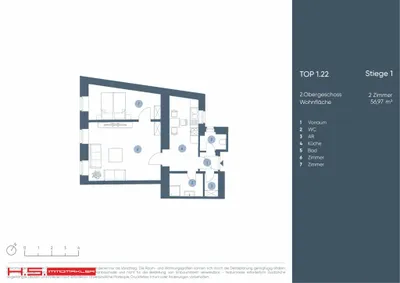 2-Zimmer-Wohnung kaufen in Wien – 57 m², € 459.000 – Bild 11 von 11