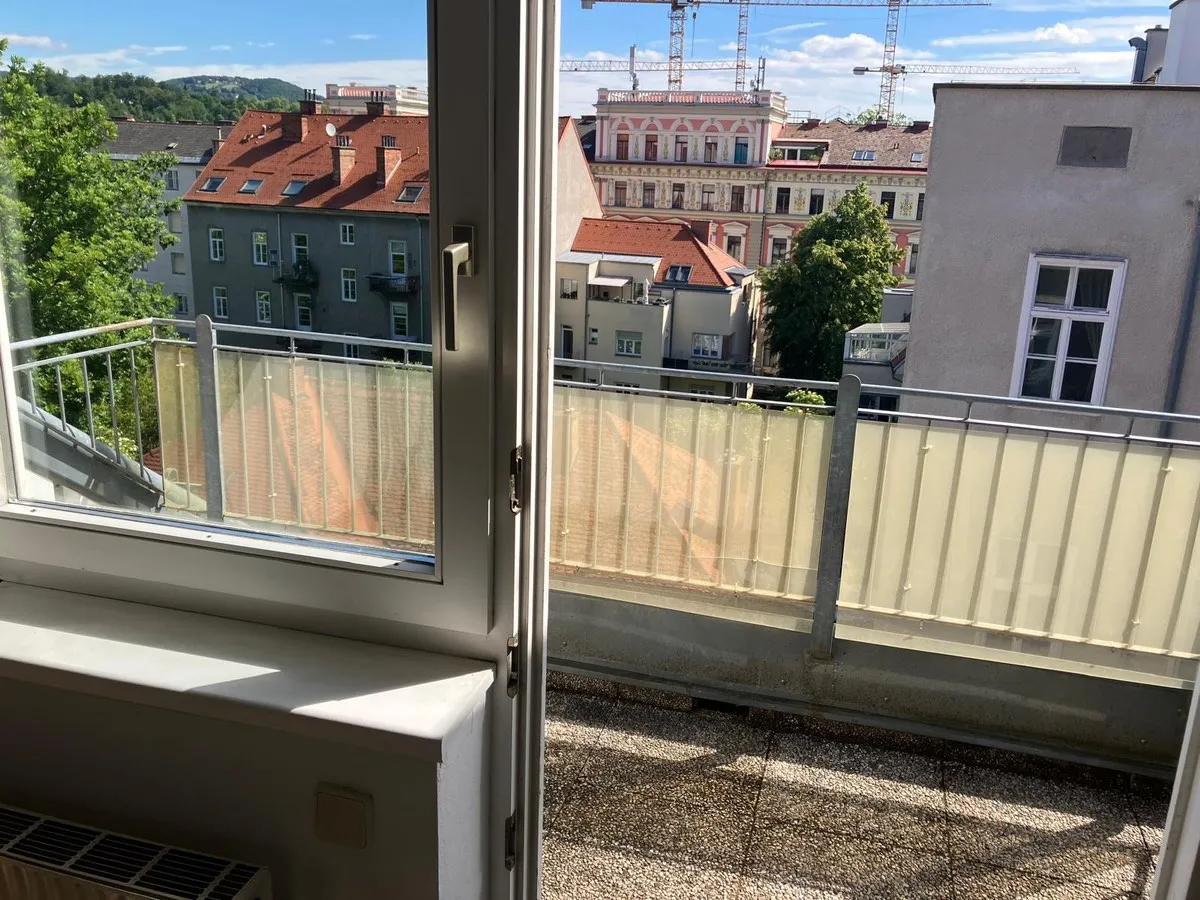 Besondere Wohnung in bester Lage | Grazer Innenstadt - Helle 3-Zimmer-Wohnung mit Balkon | WG-geeignet | Nähe Uni & Stadtpark - Ansicht 3