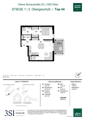 2-Zimmer-Wohnung kaufen in Wien – 53,09 m², € 494.000 – Bild 4 von 4