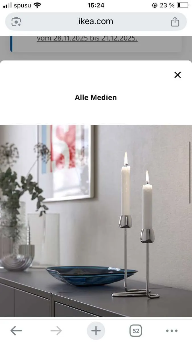 Ikea Silverpäron Kerzenständer, € 5,- (1020 Wien)