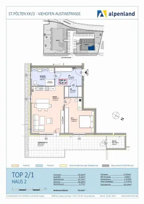 2-Zimmer-Wohnung mieten in Sankt Pölten – 72,41 m², € 1.295 – Bild 5 von 5
