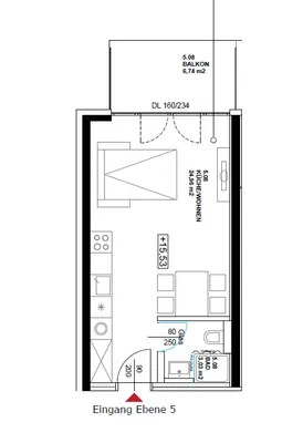 1-Zimmer-Wohnung mieten in Innsbruck – 28 m², € 1.171 – Bild 6 von 6