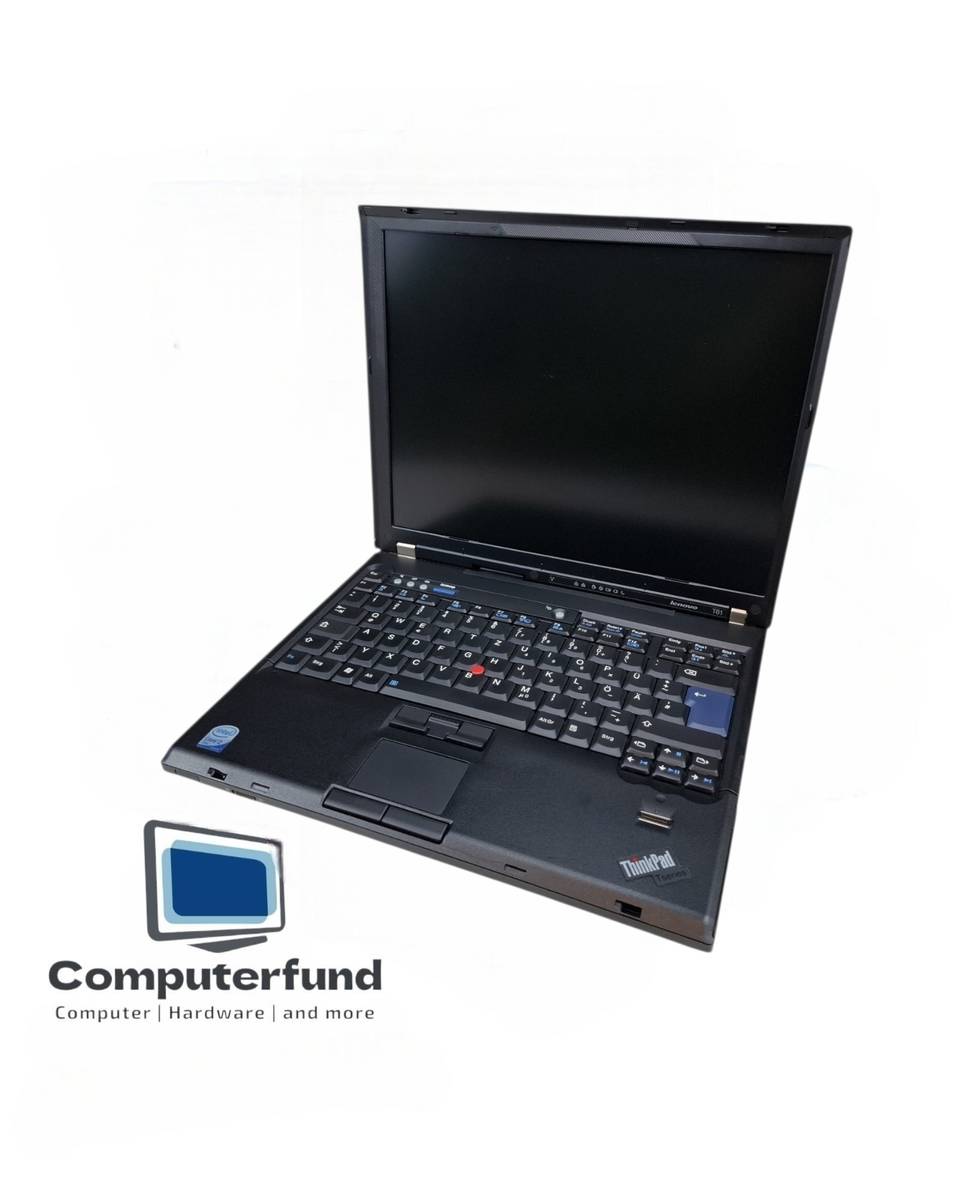 Retro Laptop Lenovo ThinkPad T61 Core 2 Duo T7100 2 GB 120 GB SSD Win XP Pro 32Bit