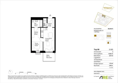 2-Zimmer-Wohnung mieten in Wien – 43,84 m², € 785 – Bild 10 von 15