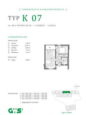 2-Zimmer-Wohnung kaufen in Graz – 49,09 m², € 231.658 – Bild 16 von 16