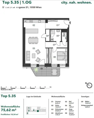 2-Zimmer-Wohnung kaufen in Wien – 76 m², € 620.000 – Bild 11 von 12
