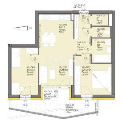 3-Zimmer-Wohnung mieten in Linz – 67,73 m², € 1.299 – Bild 26 von 26